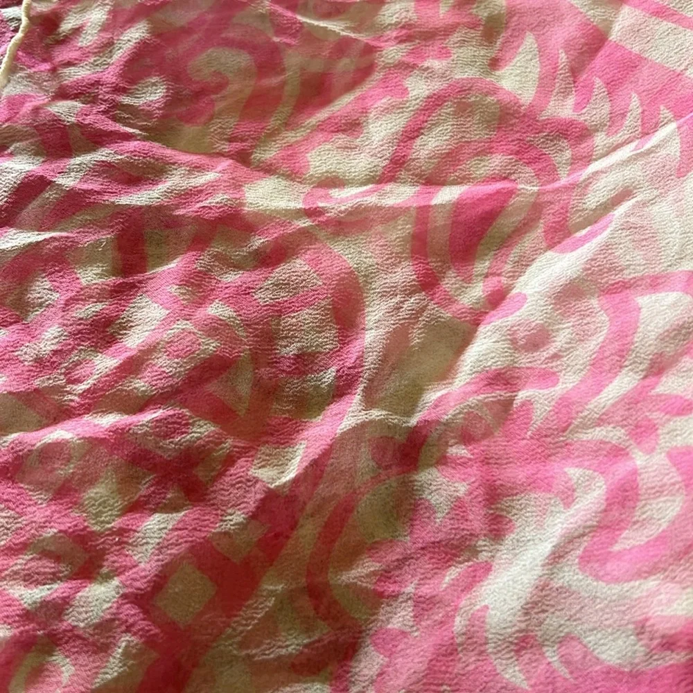 MCM Vintage rolled silk & vinylon Japan chiffon oblong scarf 44” x 16”